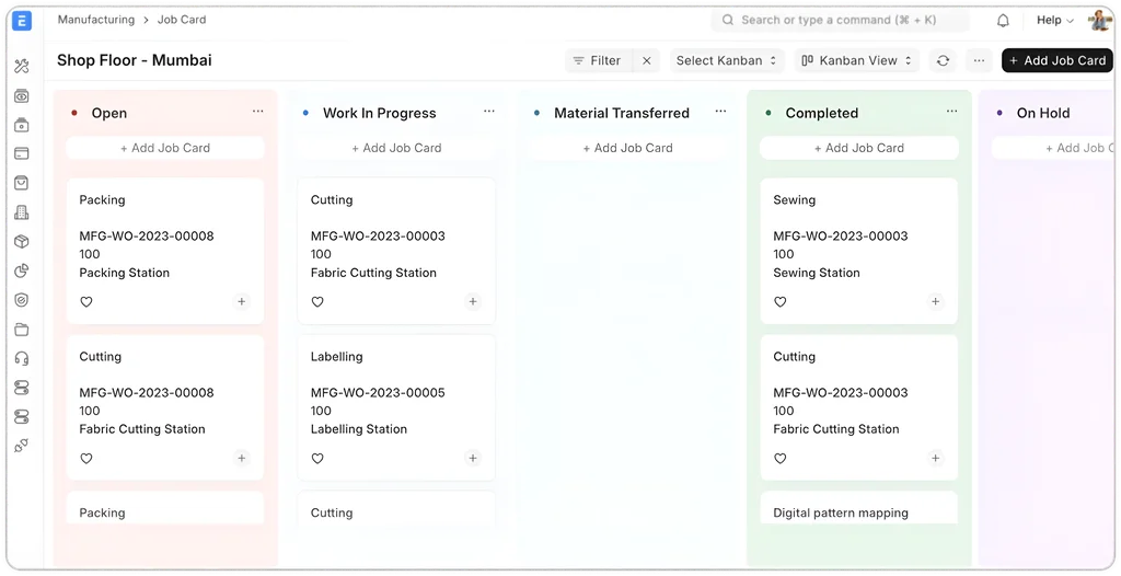 ERPNext distribution management dashboard with automated sales visit and collection trends
